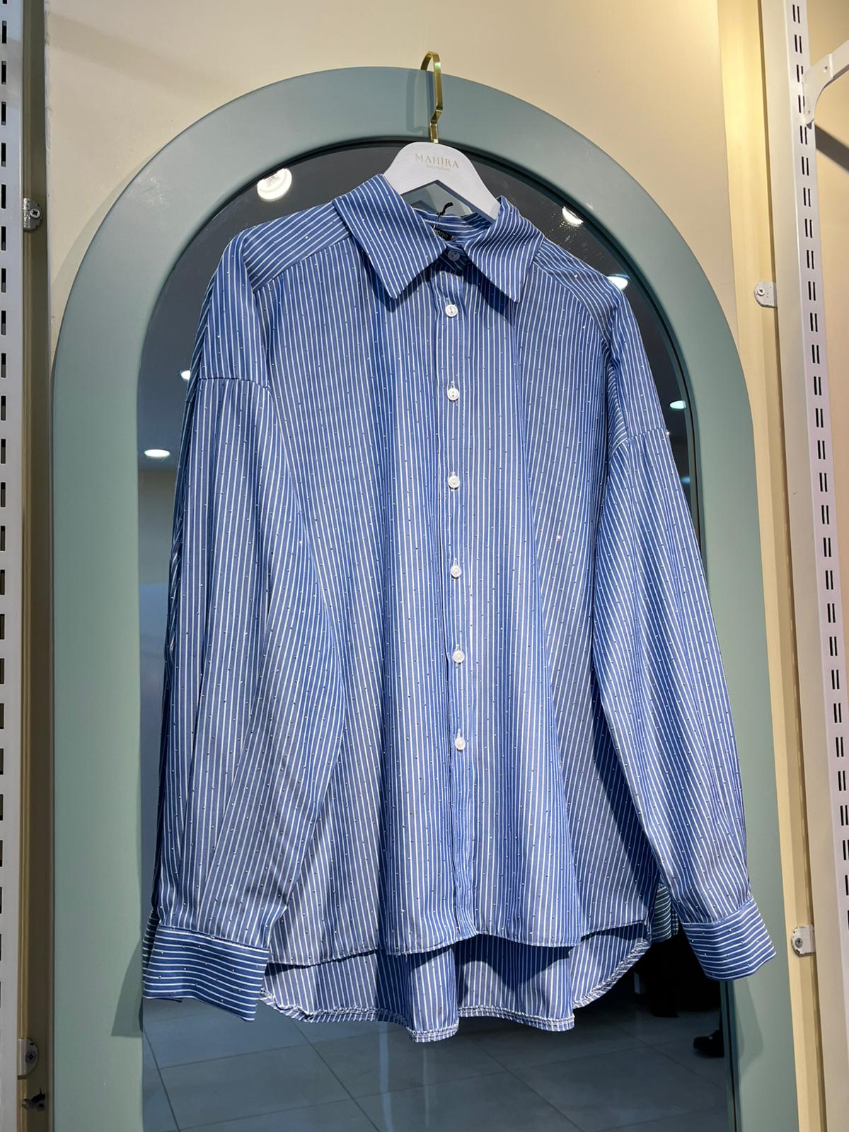 Parıltı Çizgili Gömlek