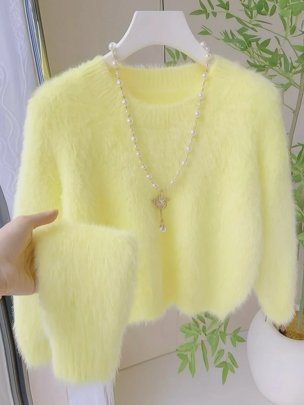 Peluş Uzun Tüylü Yumoş Kazak