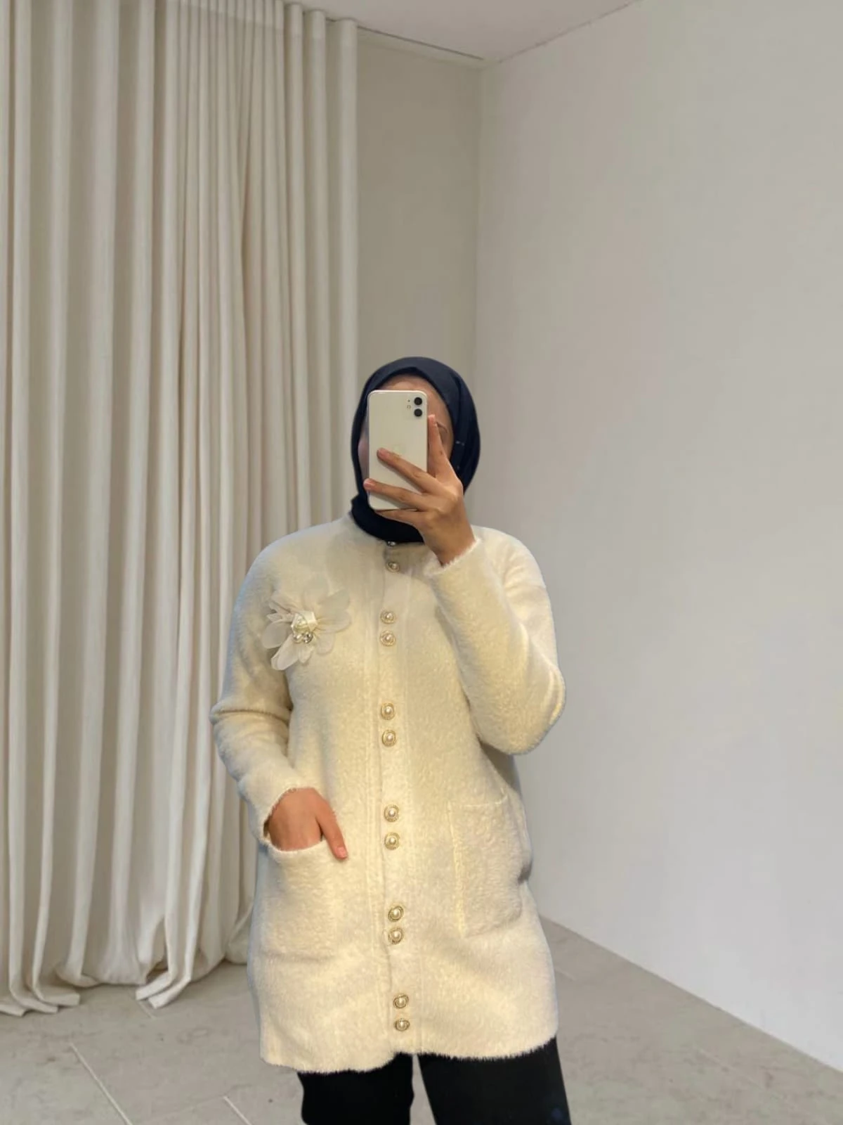 Reyha Çiçekli Hırka