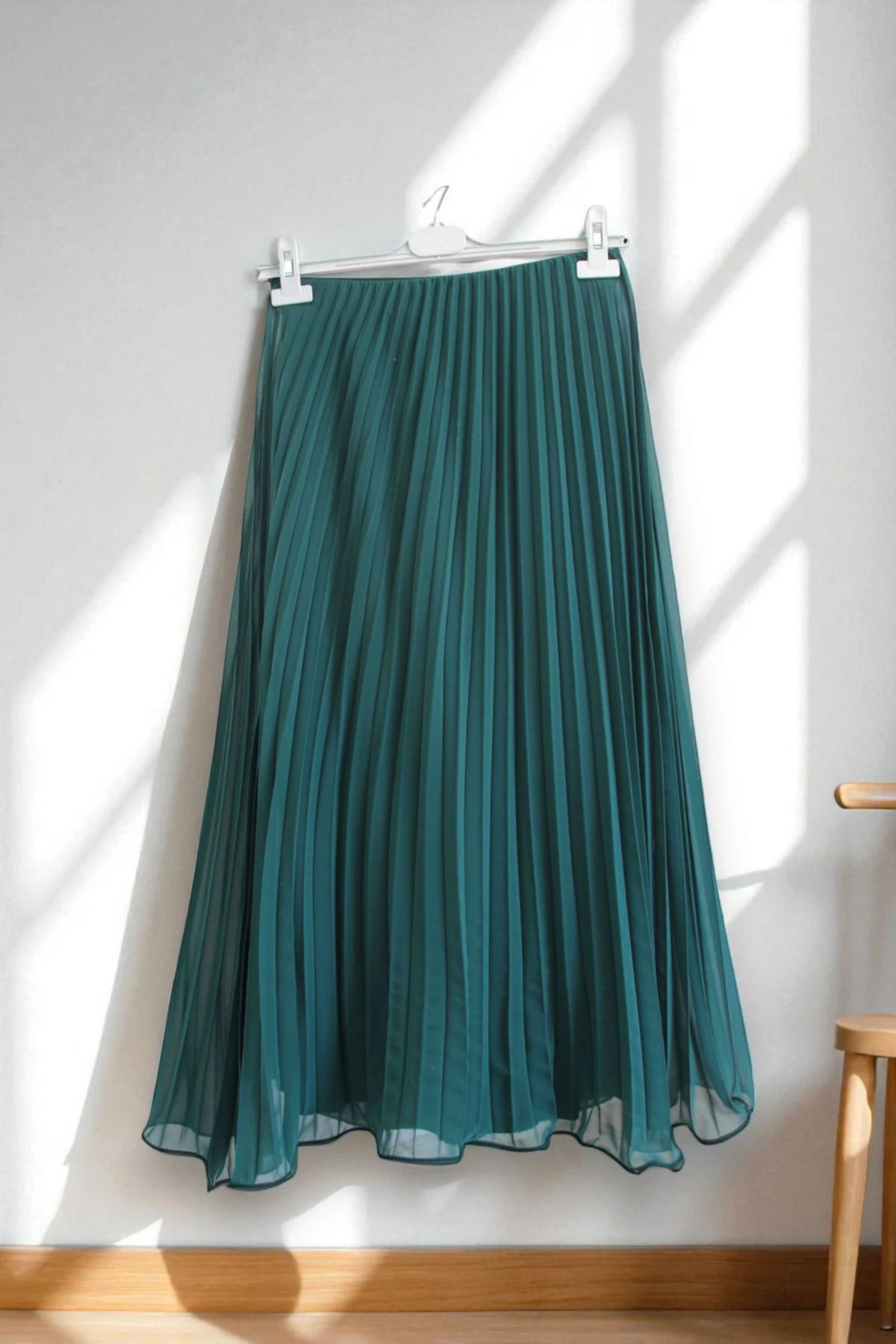 Piliseli Şifon Etek