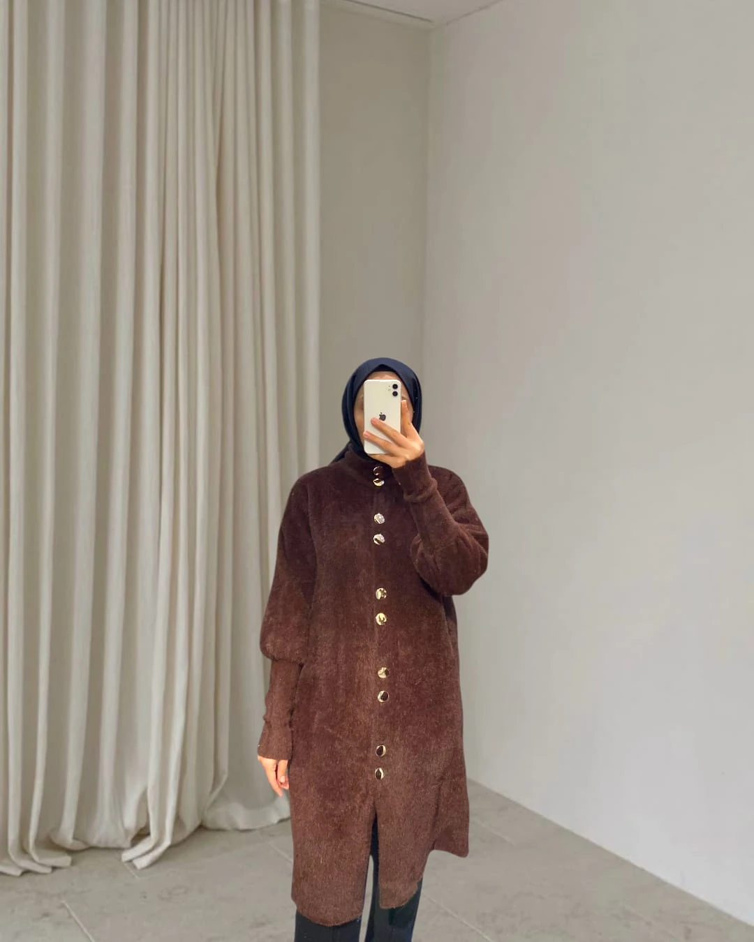 Seba Uzun Düğmeli Hırka