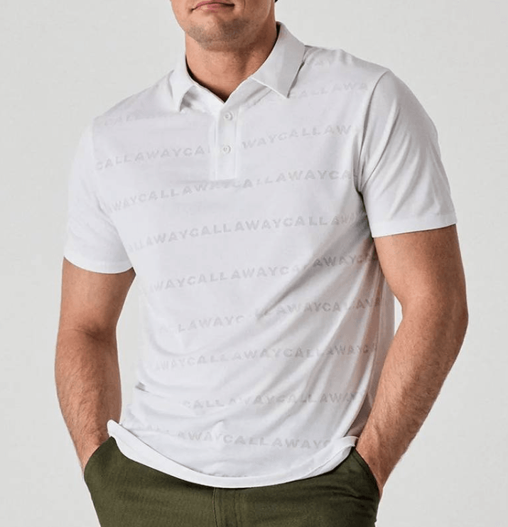 Callaway Logo Jacquard Polo Yaka Erkek Tshirt