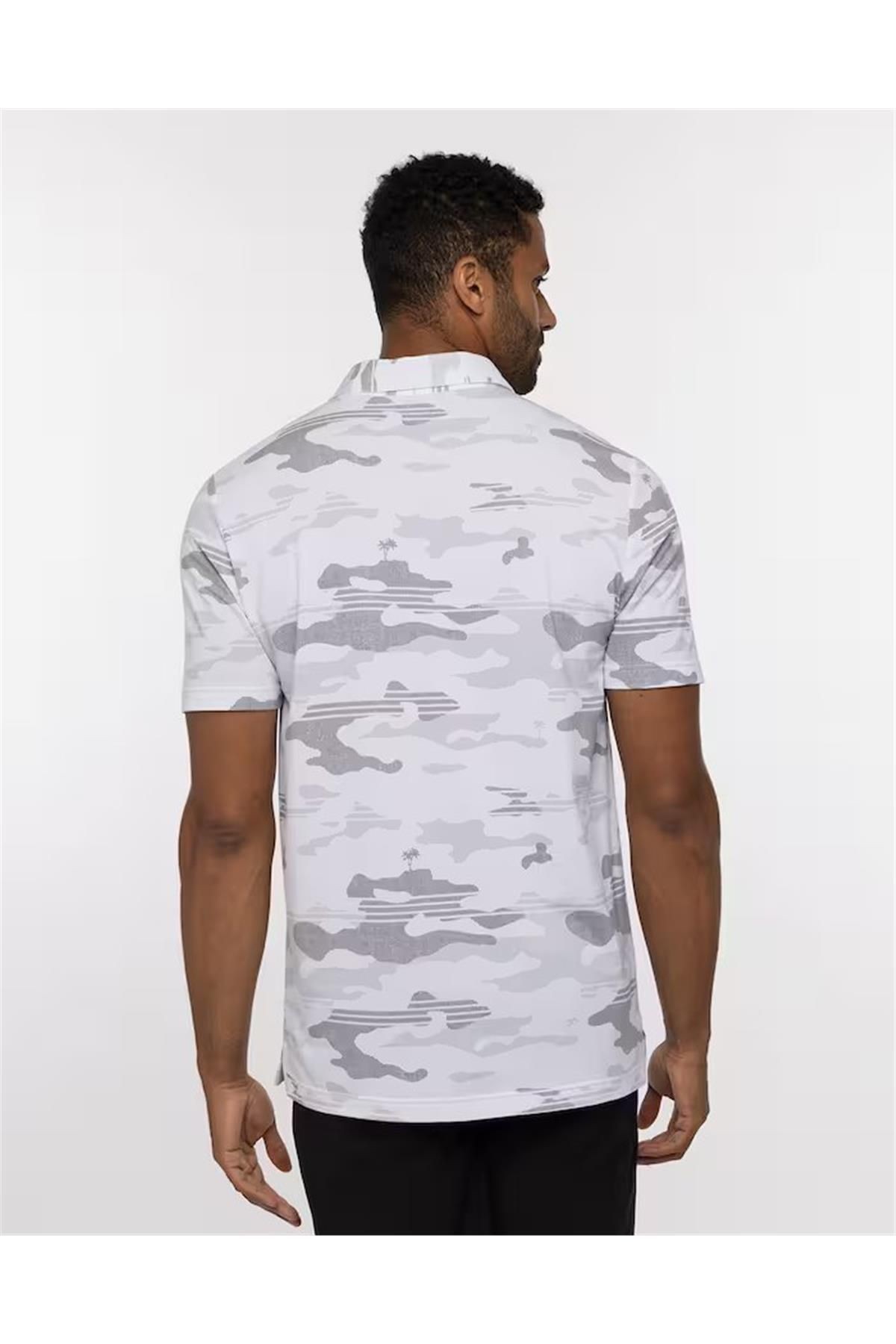 Travis Mathew Beachside Stealth Erkek Baskılı Polo Tshirt