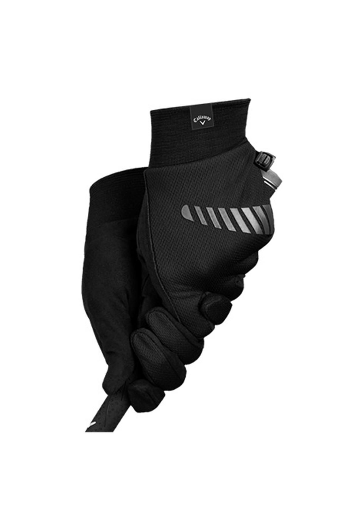 Callaway Mens Left Hand Thermal Grıp 2Pk Gloves - Black Golf Eldiveni
