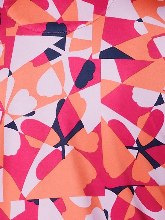 Callaway Geometric Floral SL With Kolsuz Kadın Tshirt 