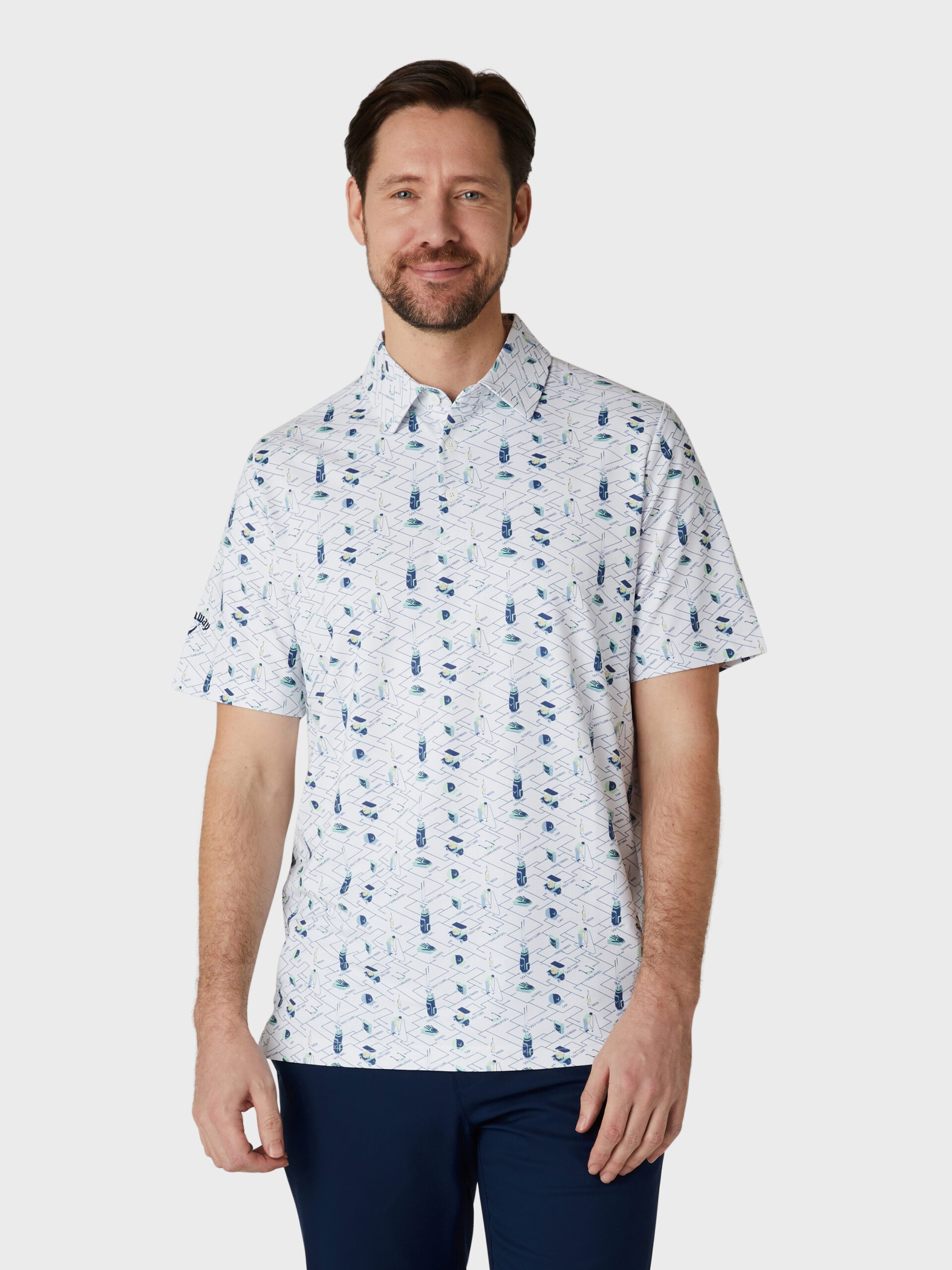 Callaway Emea SS All Over Essential Erkek Tshirt image