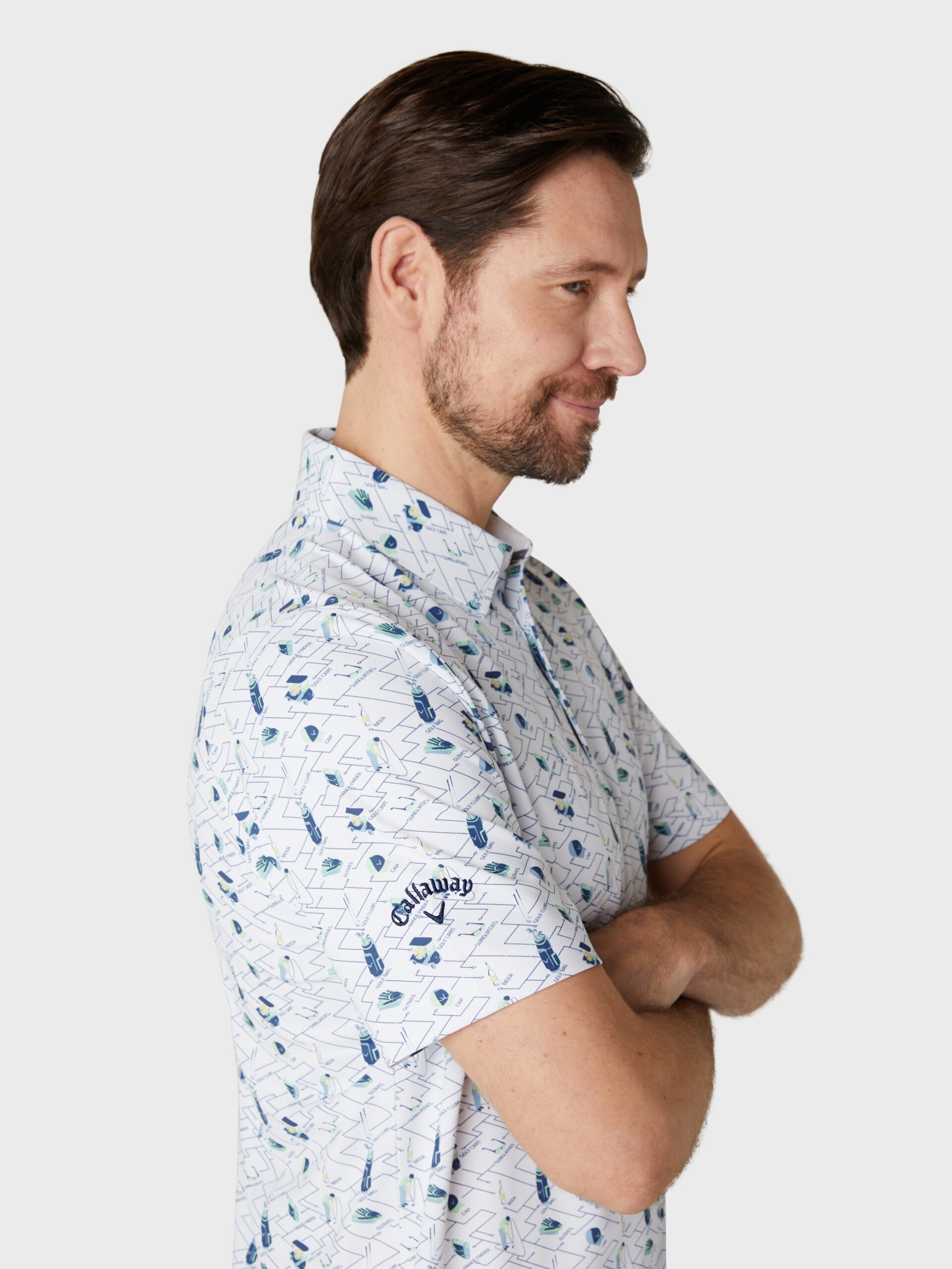 Callaway Emea SS All Over Essential Erkek Tshirt