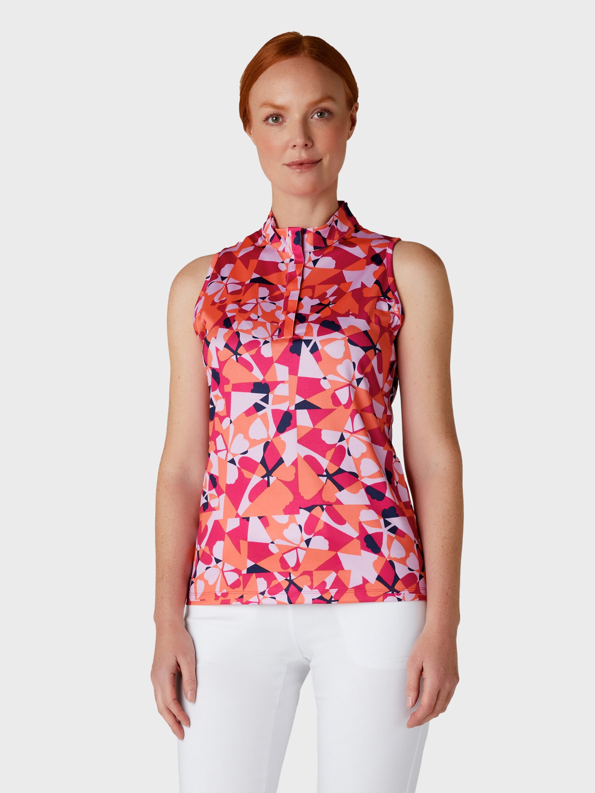 Callaway Geometric Floral SL With Kolsuz Kadın Tshirt  image