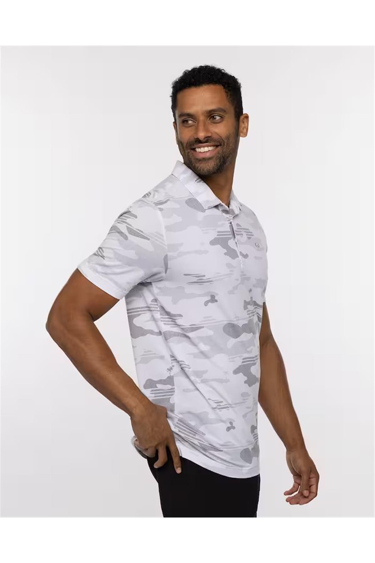 Travis Mathew Beachside Stealth Erkek Baskılı Polo Tshirt