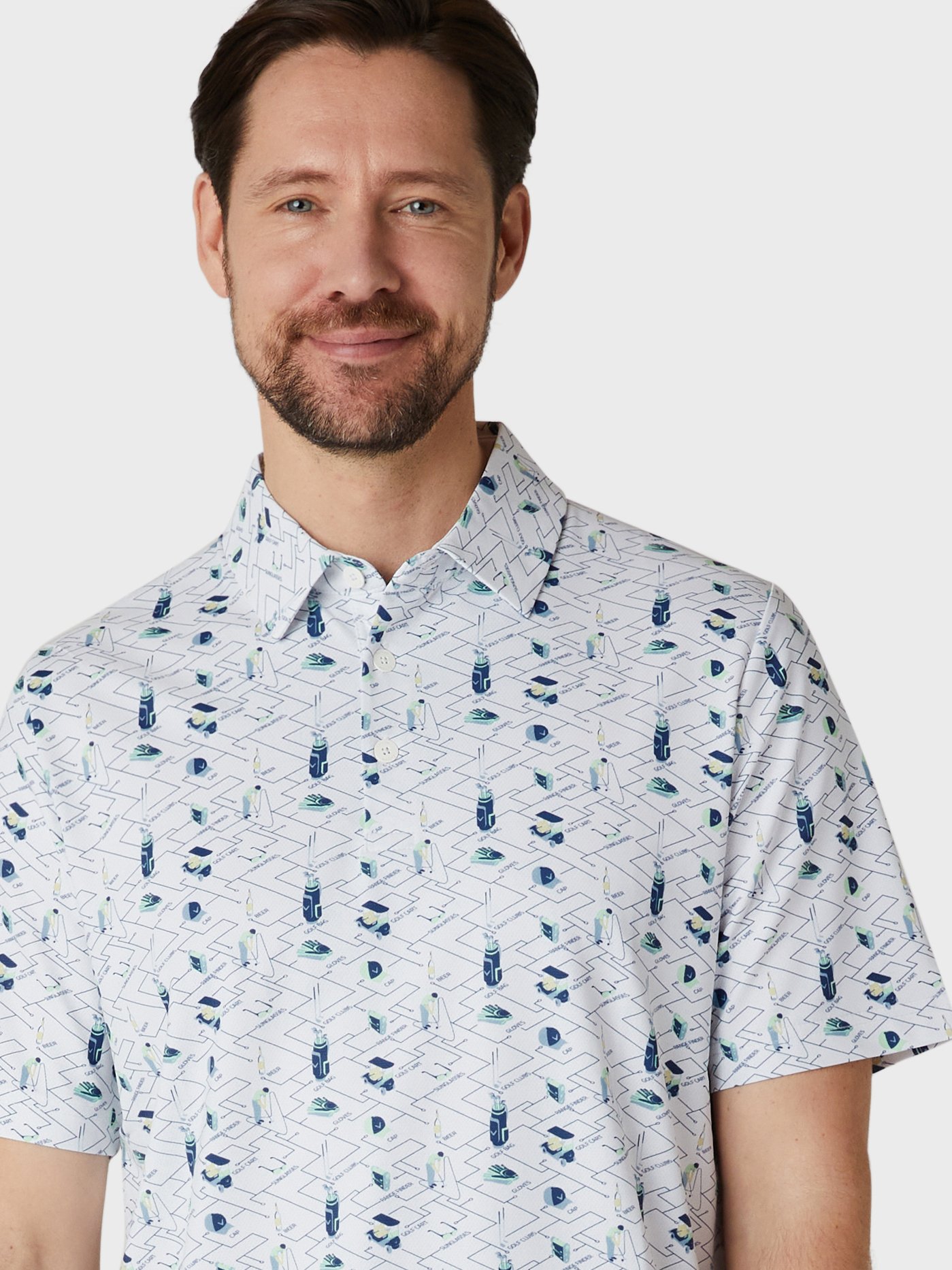 Callaway Emea SS All Over Essential Erkek Tshirt