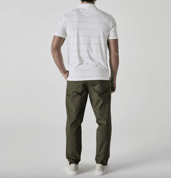 Callaway Logo Jacquard Polo Yaka Erkek Tshirt image