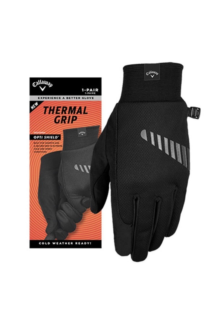 Callaway Womens Left Hand Thermal Grıp 2Pk Gloves - Black - S Golf Eldiveni image
