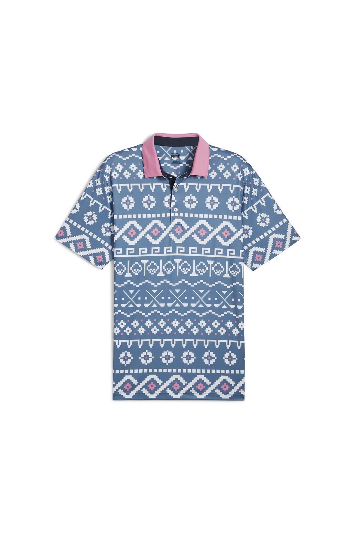 Puma Fair Isle Print Golf Polo Erkek Tshirt