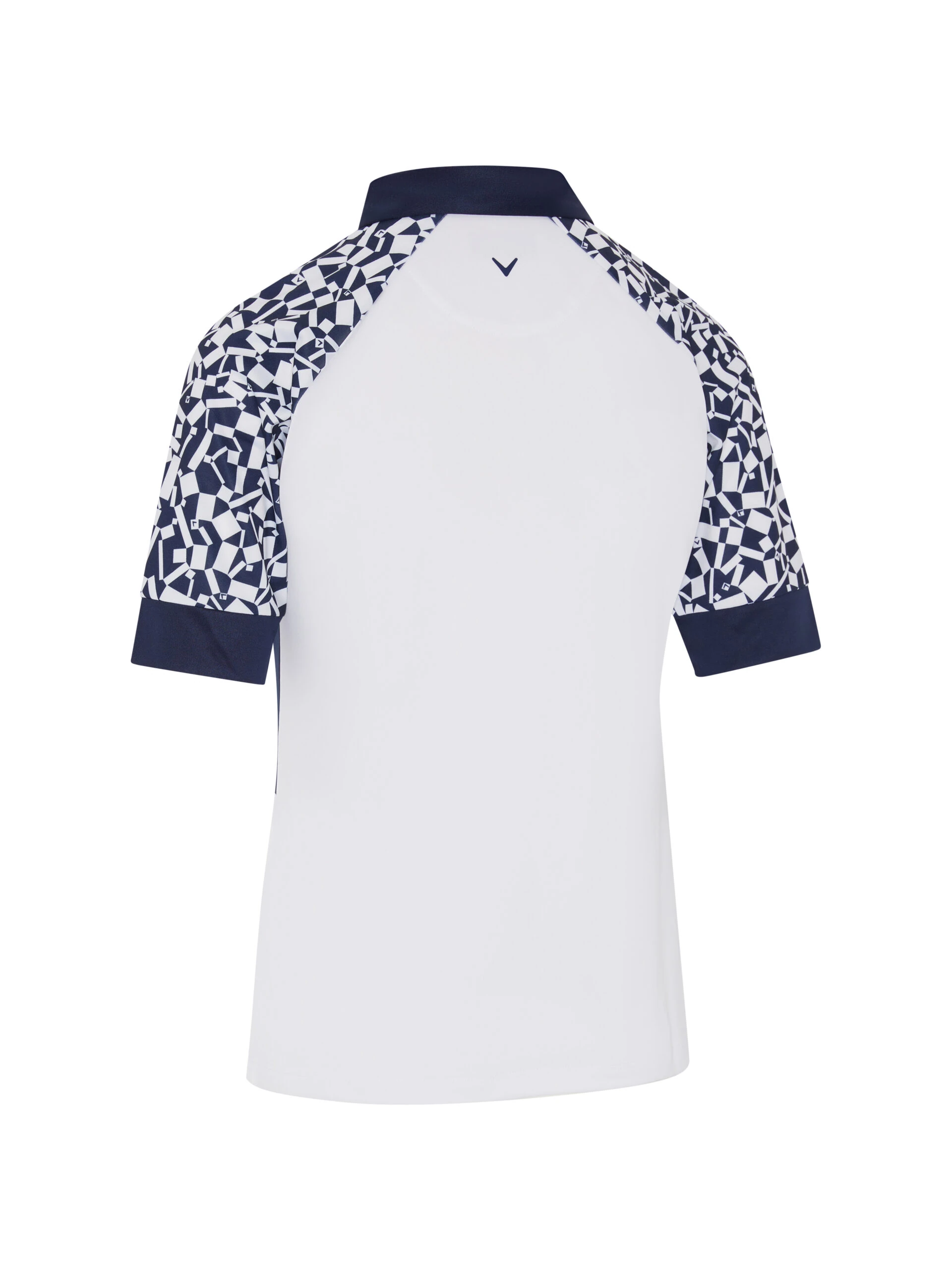 Callaway Two Tone Geo 1/2 Sleeve Zip Kadın Tshirt