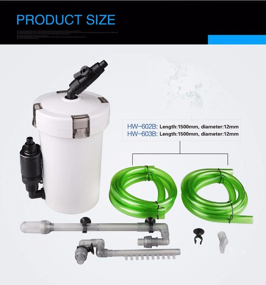 Akvaryum Mini Dış Filtre HW-602B 400lt/H
