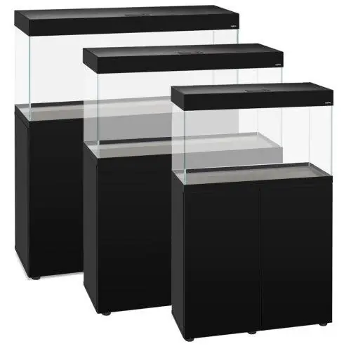 AQUART1,2,3,4,5 セット Aquael Opti Set 125 Akvaryum ve Mobilya 81 x 36 x 51 cm (Siyah)