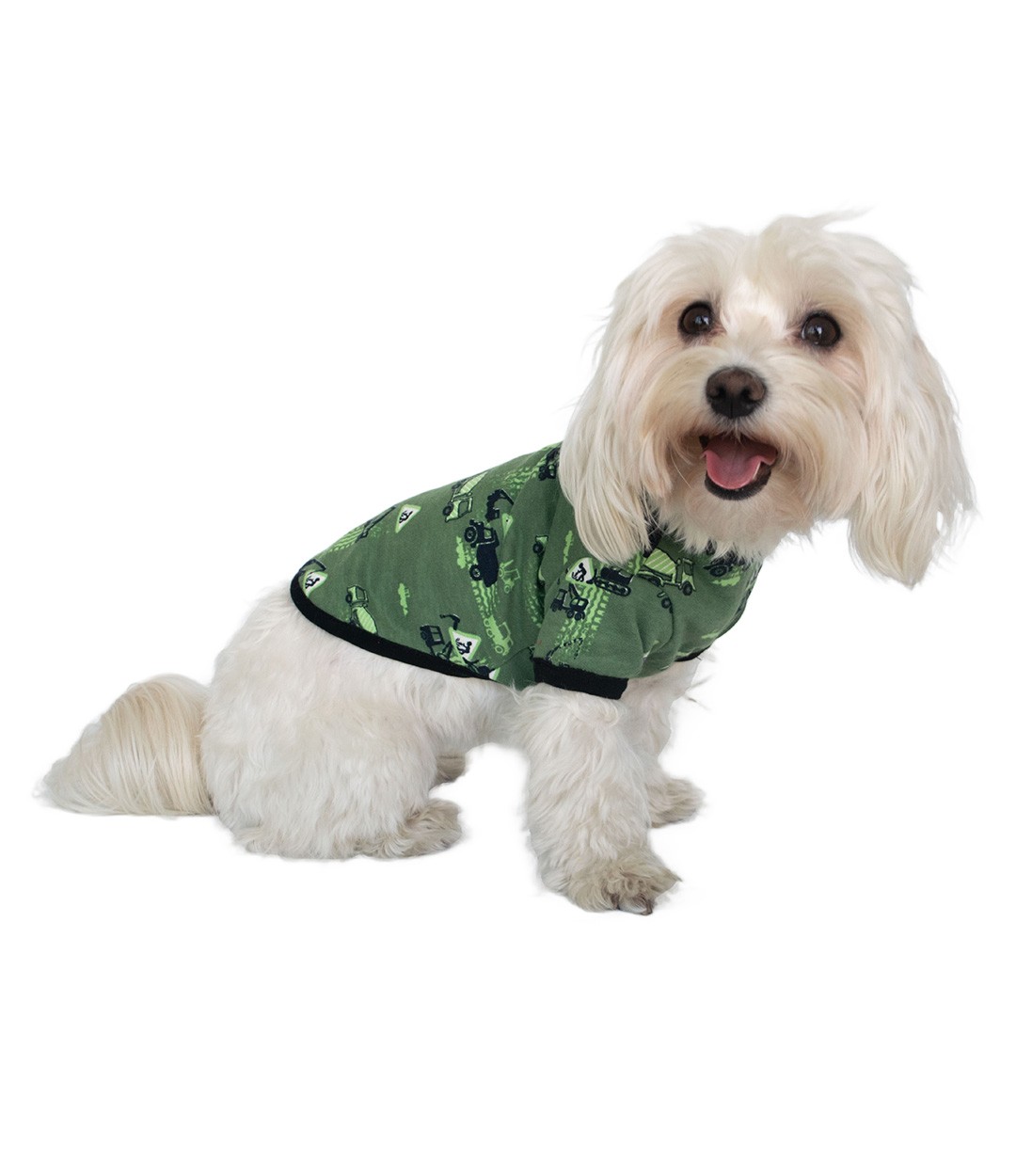 Dozer Desenli Yeşil Renk Köpek T-Shirt