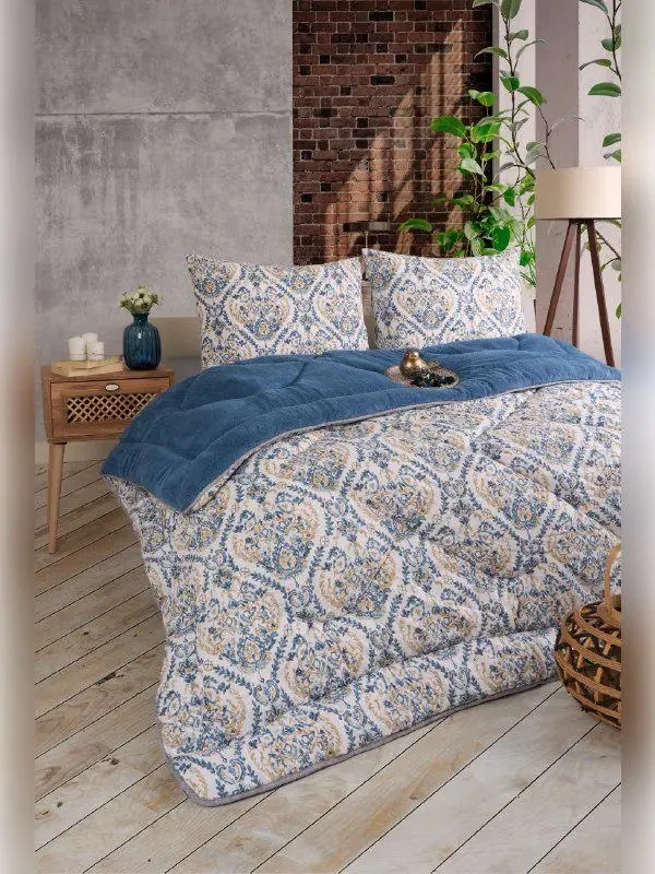 BATTAL WELSOFT UYKU SETİ 5 PARÇA POLARLI POFUDUK / LACİVERT ETNİK BATTAL