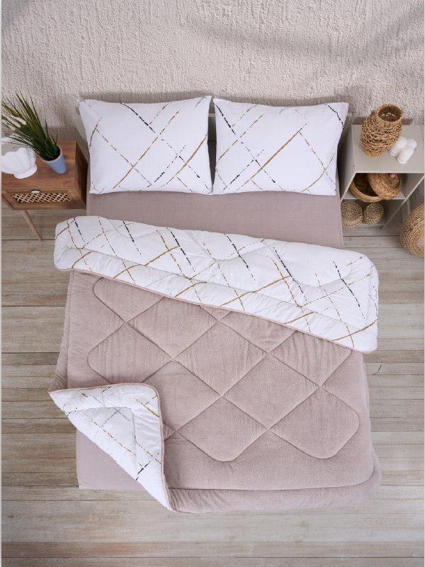 BATTAL WELSOFT UYKU SETİ 5 PARÇA POLARLI POFUDUK / BATTAL BEYAZ