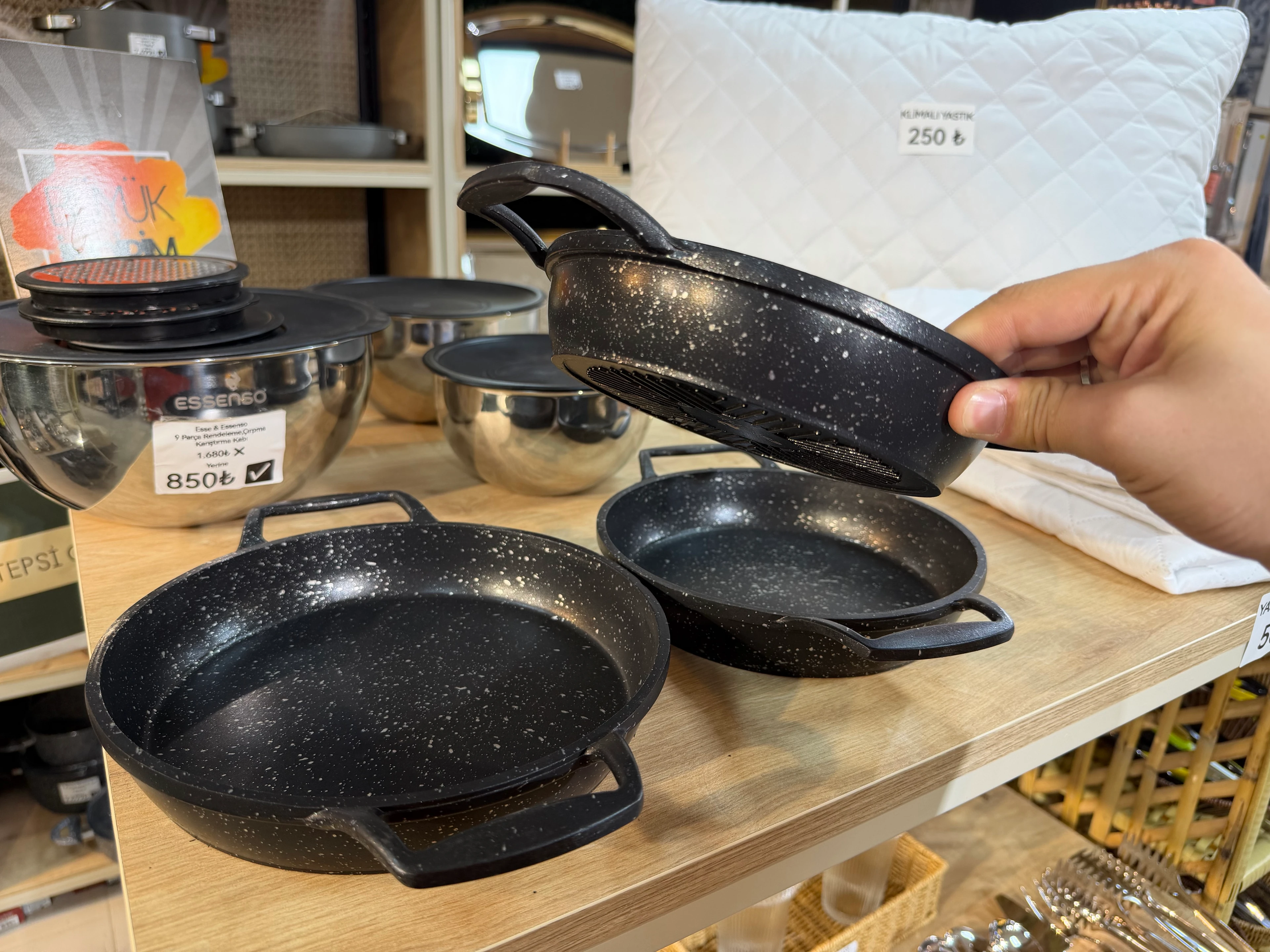 3 lü GRANİT DÖKÜM SAHAN SETİ