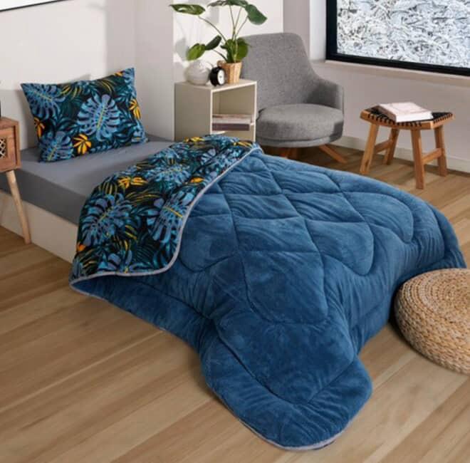 TEK KİŞİLİK 4 PARÇA WELSOFT UYKU SETİ POLARLI POFUDUK / TROPİKAL TK