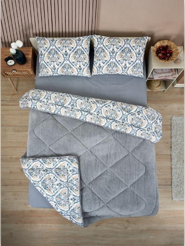 BATTAL WELSOFT UYKU SETİ 5 PARÇA POLARLI POFUDUK / GRİ BATTAL