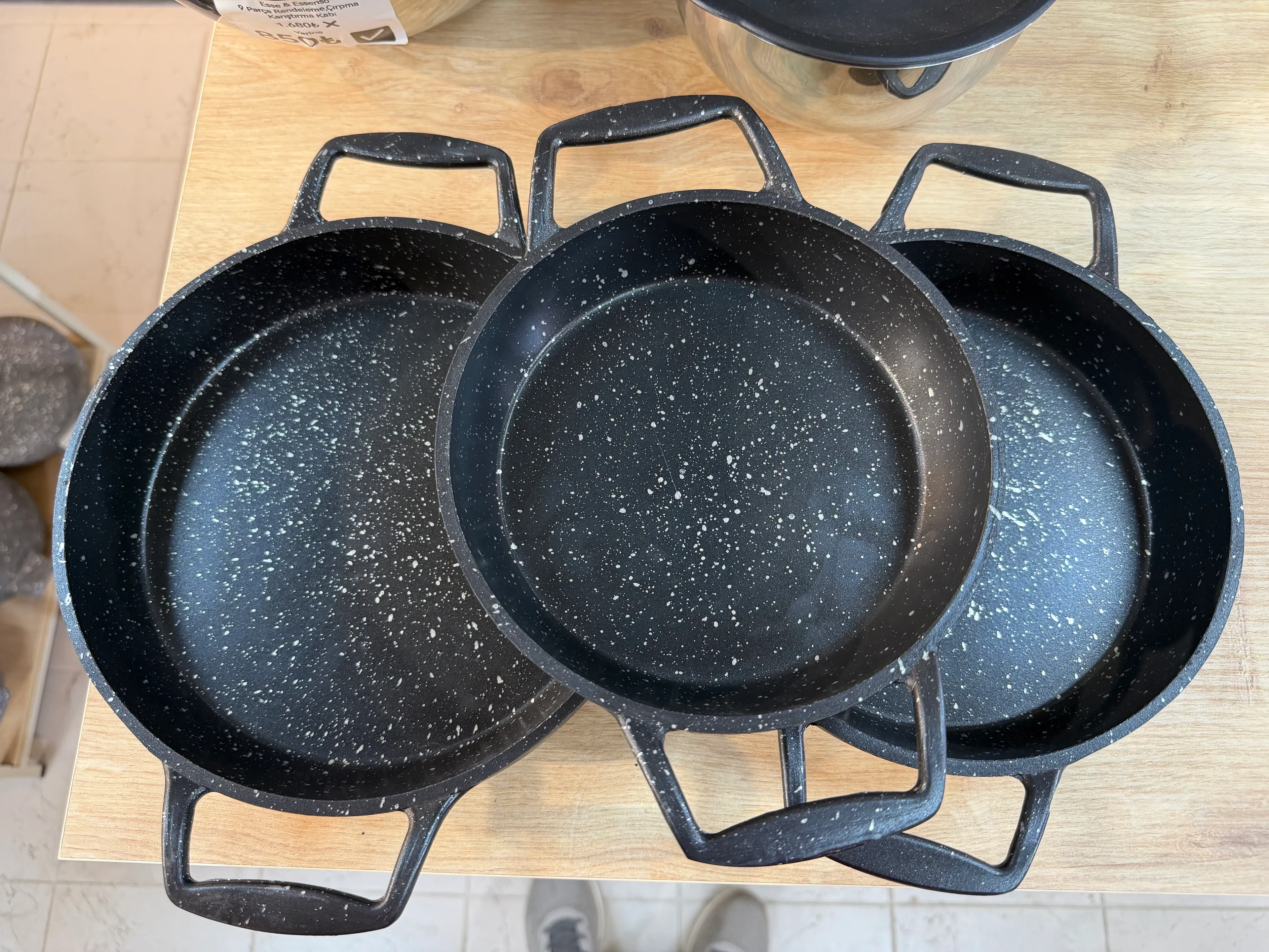 3 lü GRANİT DÖKÜM SAHAN SETİ