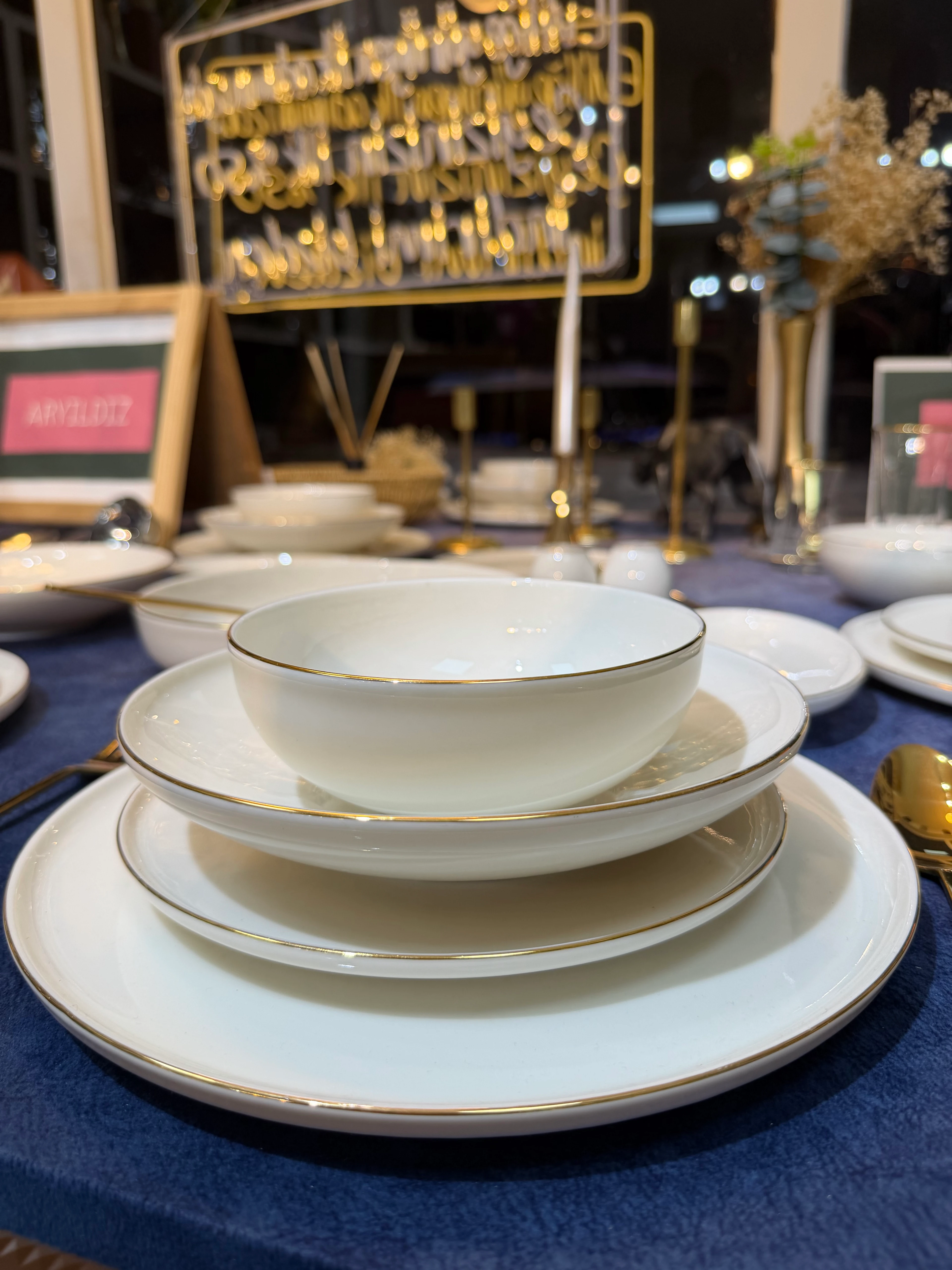 ARYILDIZ 60 PARÇA 12 KİŞİLİK MİSAFİRLİK ULTRA LÜX YEMEK TAKIMI 