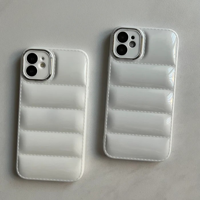 Lens Korumalı Puffer PARLAK BEYAZ