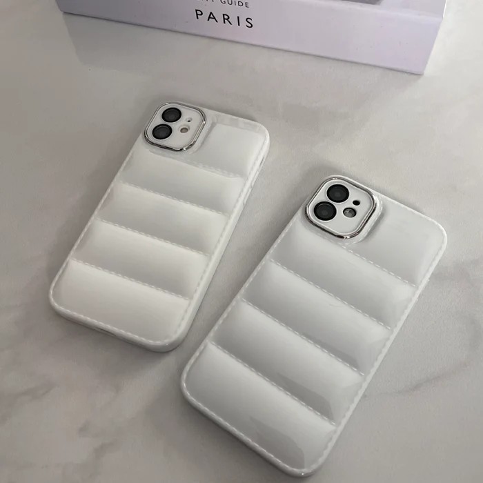 Lens Korumalı Puffer PARLAK BEYAZ