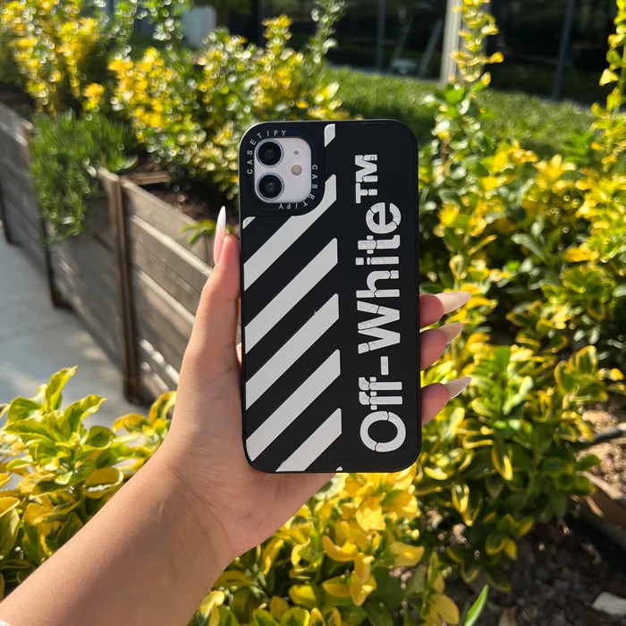 BLACK OFF WHITE Kabartmalı Telefon Kılıfı