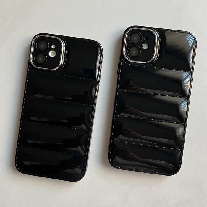 Lens Korumalı Puffer PARLAK SİYAH