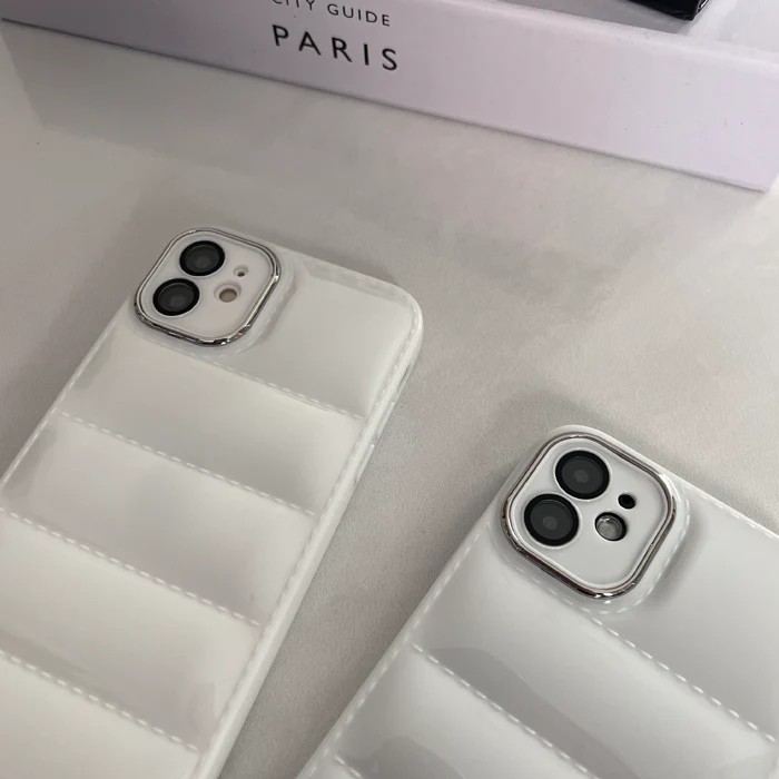 Lens Korumalı Puffer PARLAK BEYAZ