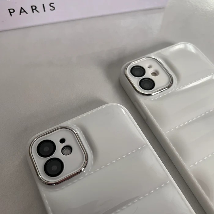 Lens Korumalı Puffer PARLAK BEYAZ