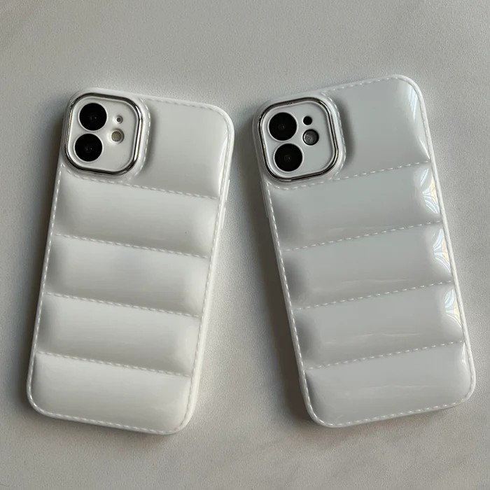 Lens Korumalı Puffer PARLAK BEYAZ