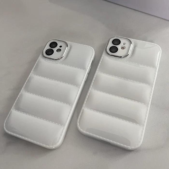 Lens Korumalı Puffer PARLAK BEYAZ