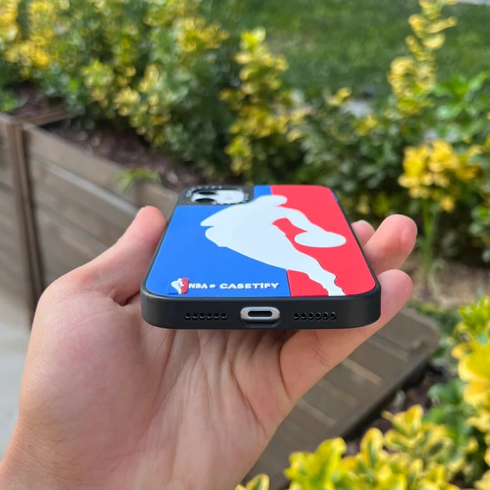 NBA MAVİ KIRMIZI Kabartmalı Telefon Kılıfı