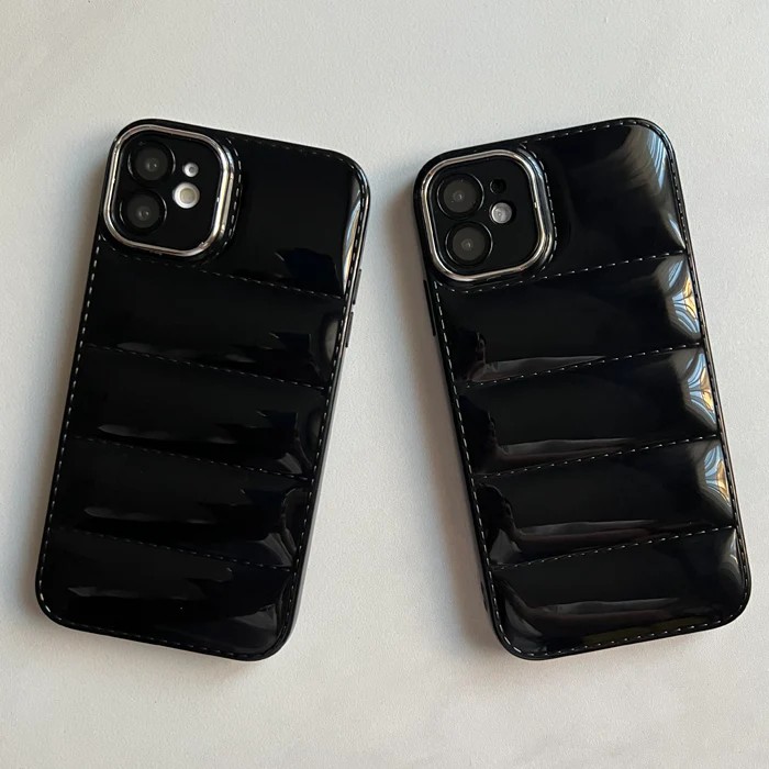Lens Korumalı Puffer PARLAK SİYAH