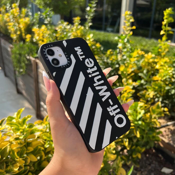 BLACK OFF WHITE Kabartmalı Telefon Kılıfı
