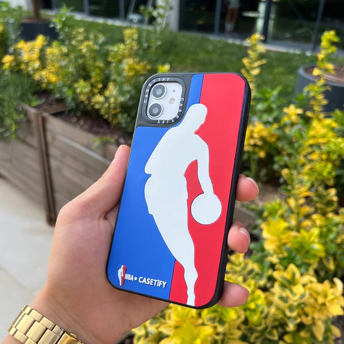 NBA MAVİ KIRMIZI Kabartmalı Telefon Kılıfı