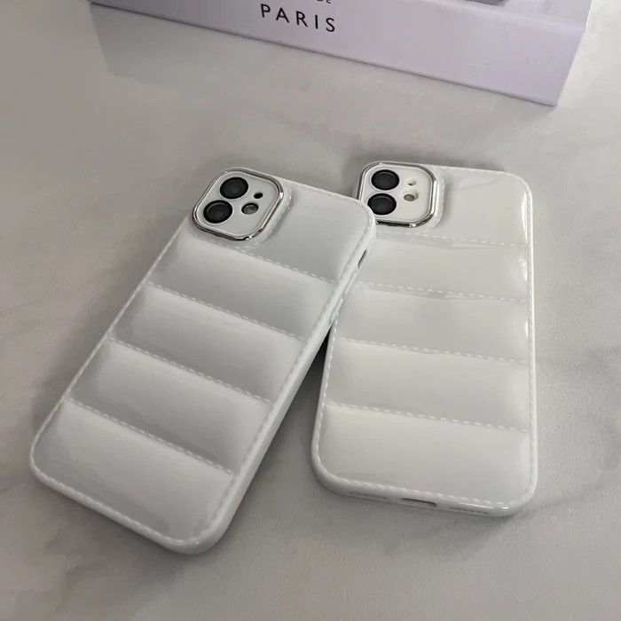 Lens Korumalı Puffer PARLAK BEYAZ