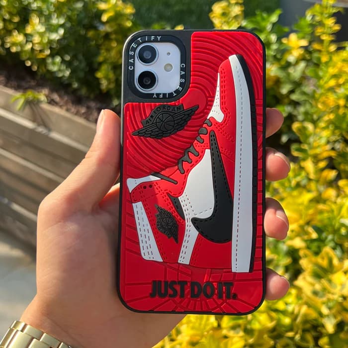 RED AIR JORDAN Kabartmalı Telefon Kılıfı
