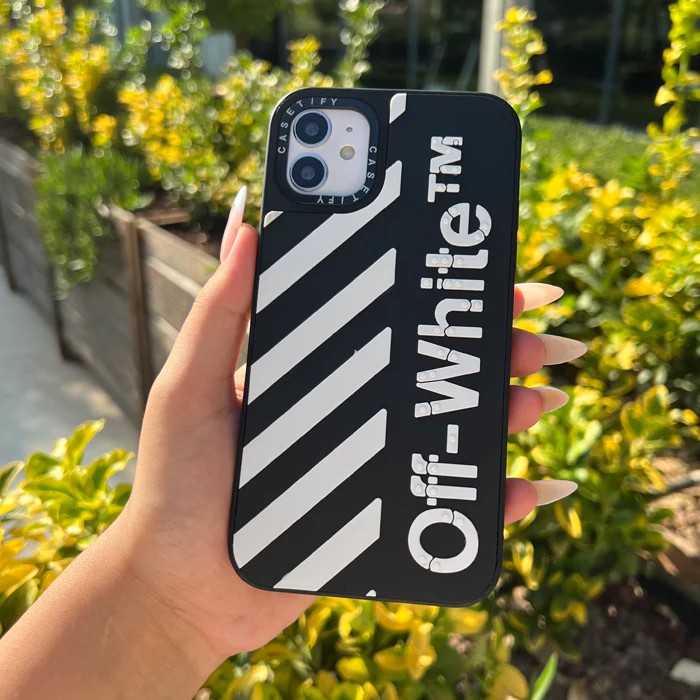 BLACK OFF WHITE Kabartmalı Telefon Kılıfı