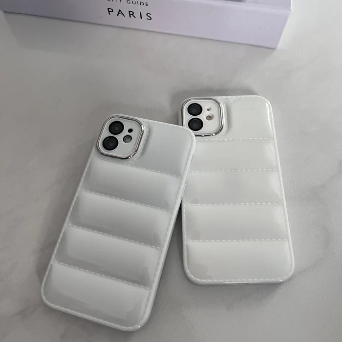 Lens Korumalı Puffer PARLAK BEYAZ