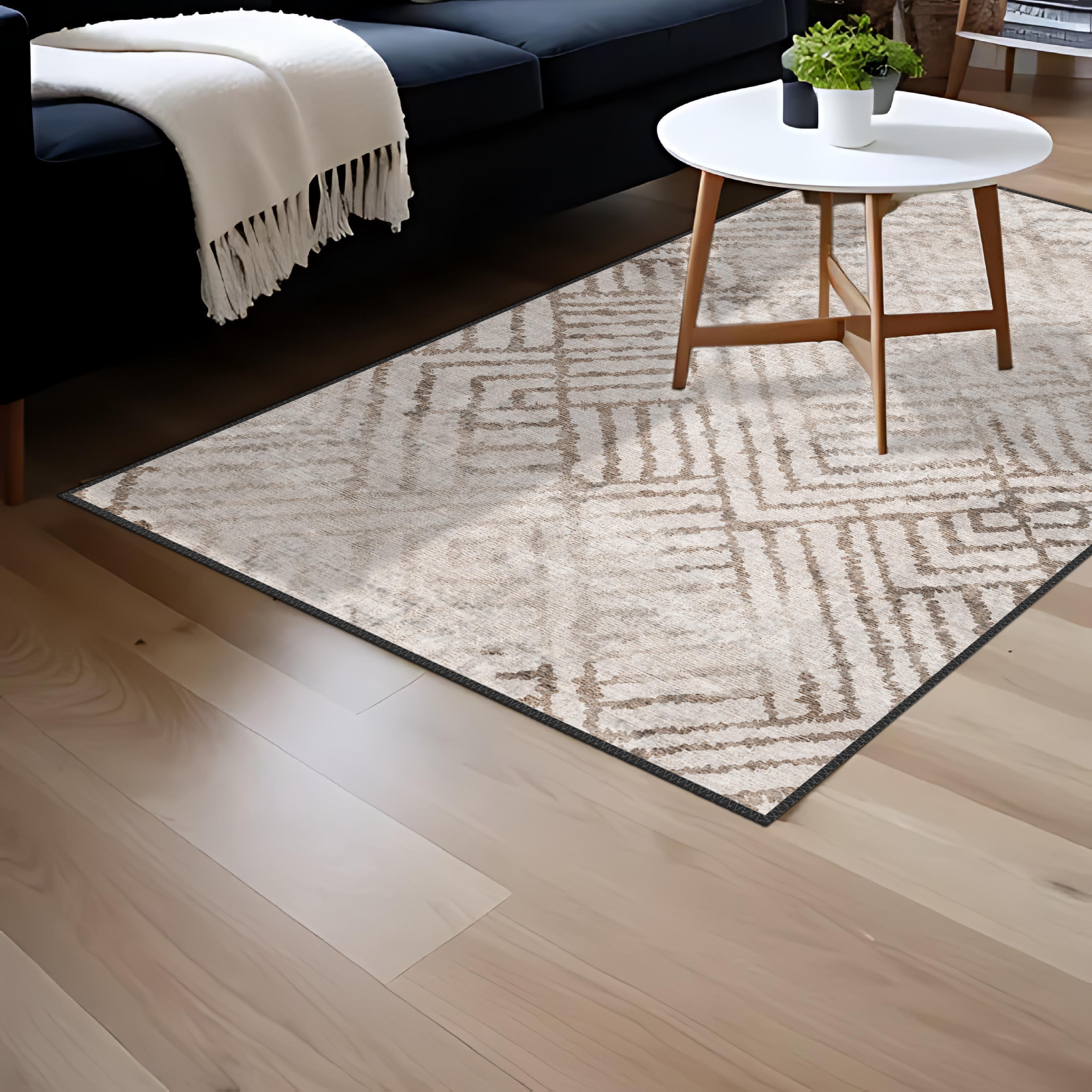 Beige Harmony Desenli Modern Halı