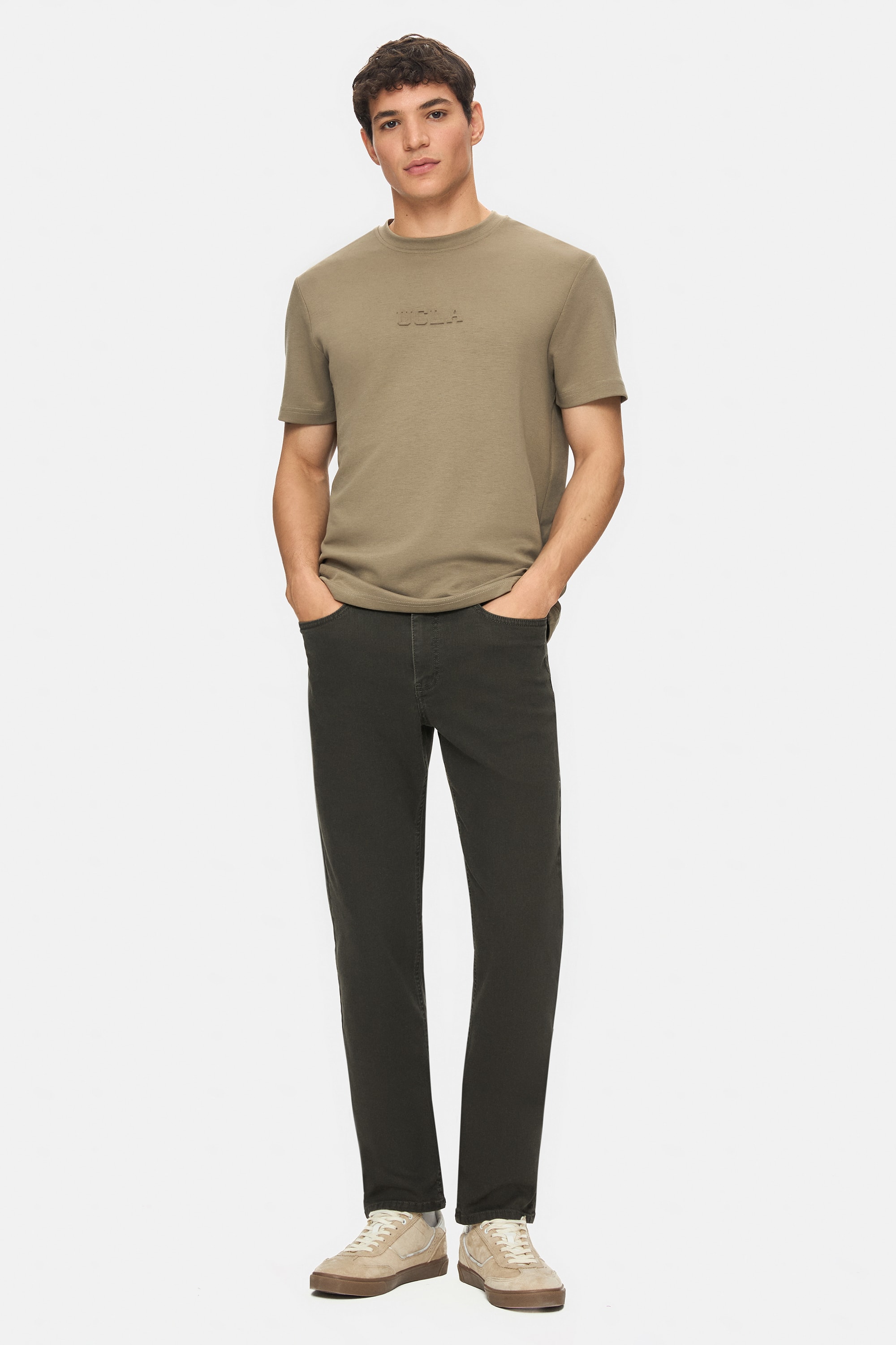 TARO Haki Non Denim Stragiht Fit Erkek Pantolon