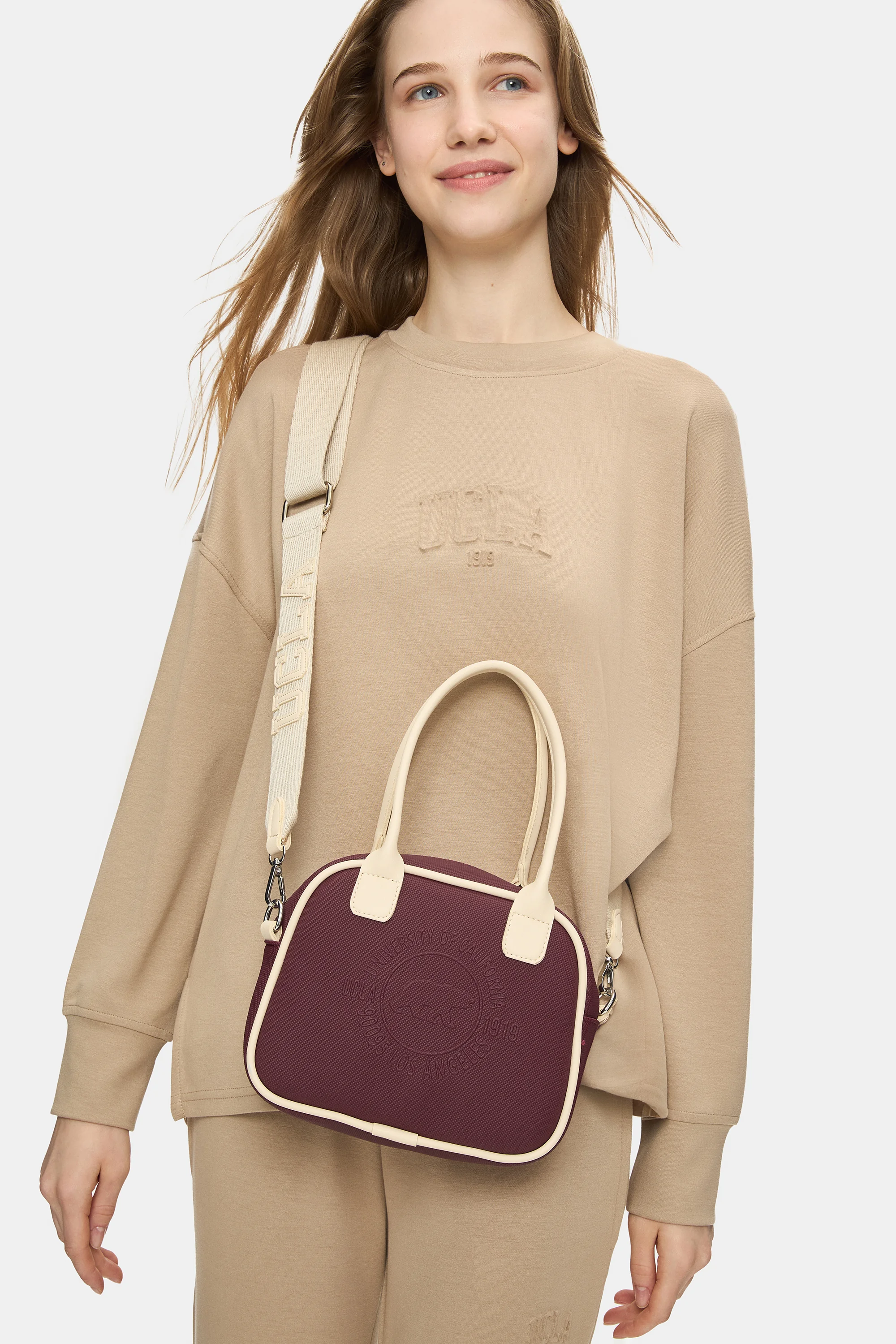 AZURA Bordo Askılı Suni Deri Çapraz Çanta - Kadın Çanta