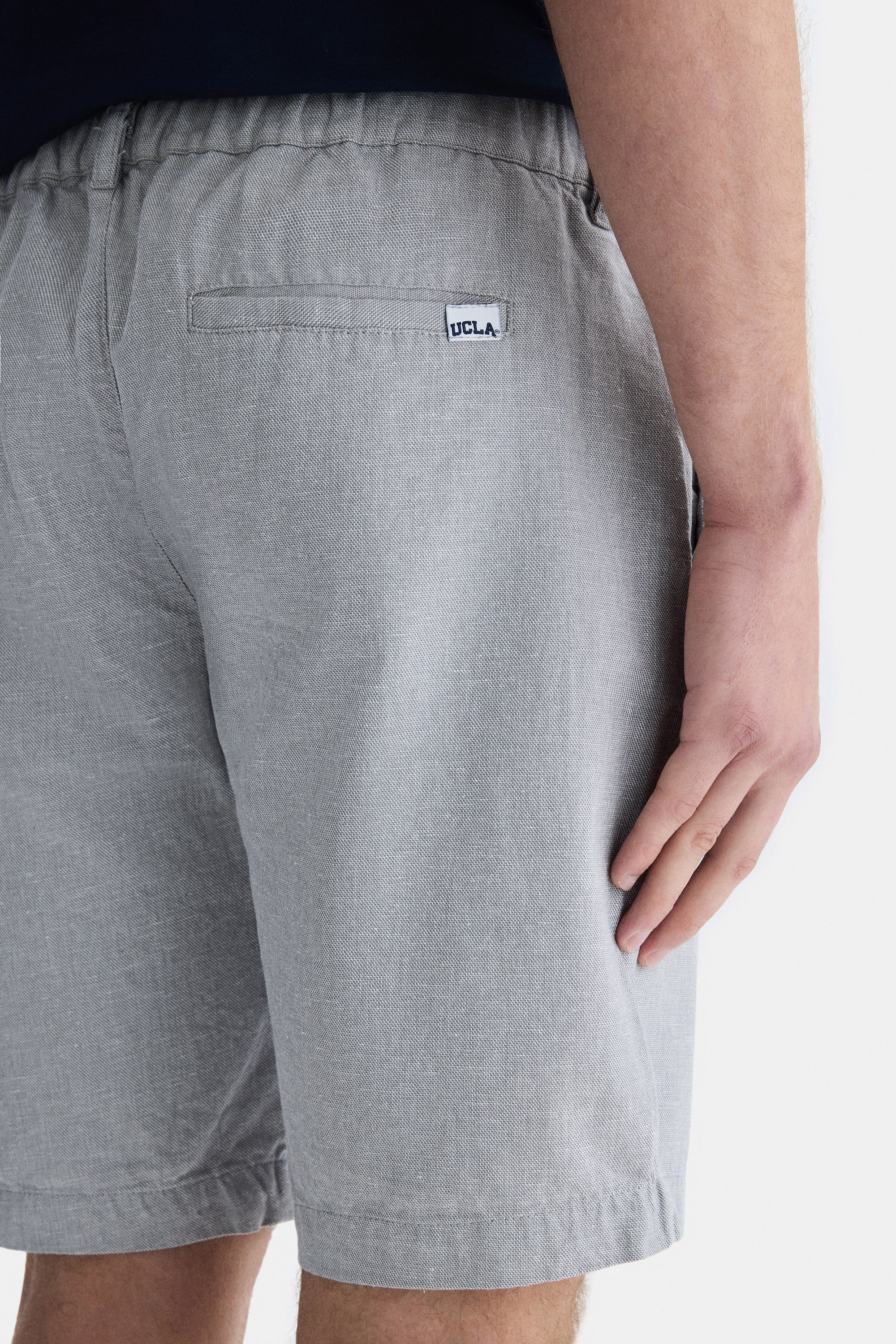 PALISADES Gri Keten Düz Standard Fit Erkek Şort