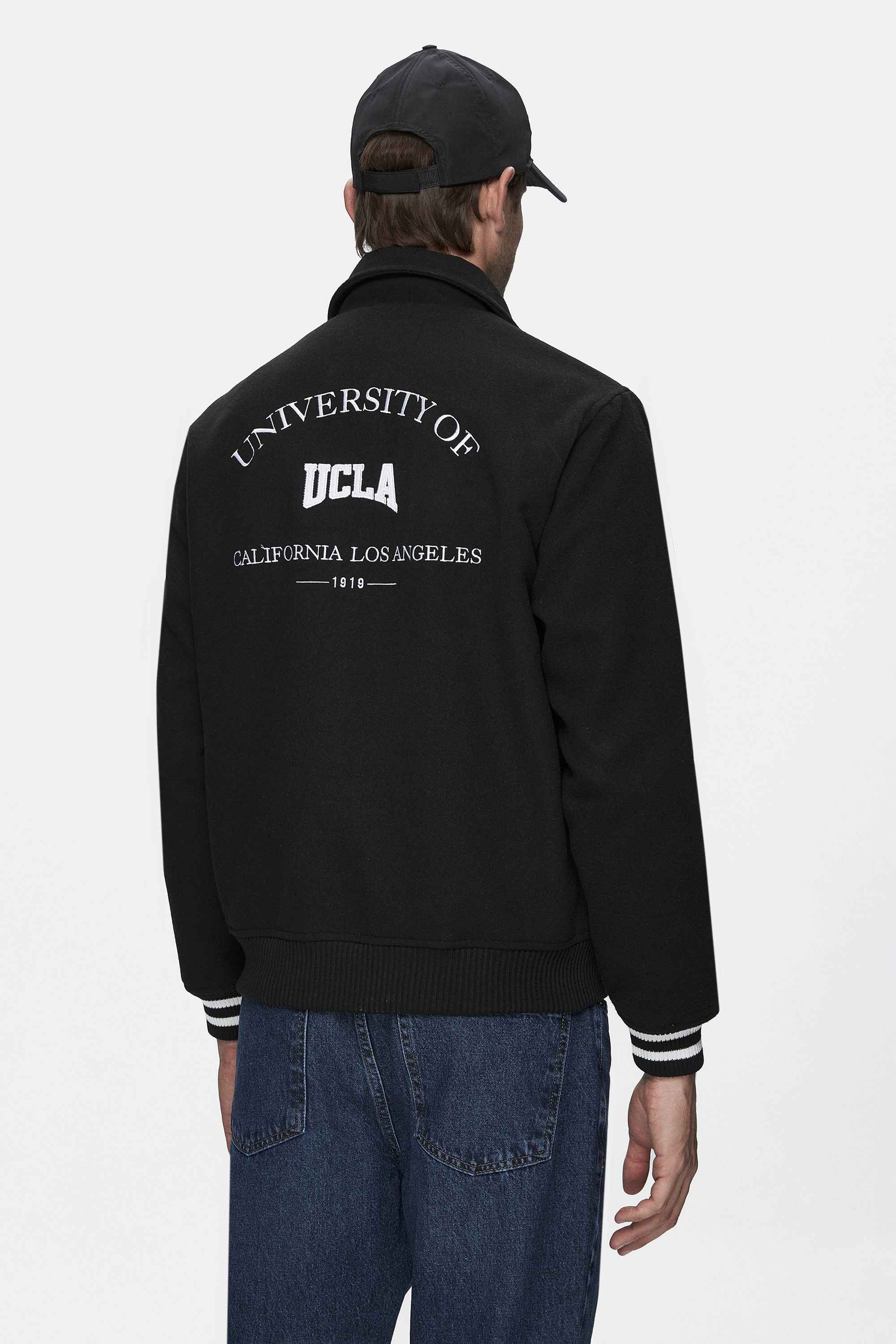 KEANE Siyah Kaşe Kolej Ceket Çıtçıtlı Standard Fit Erkek Ceket