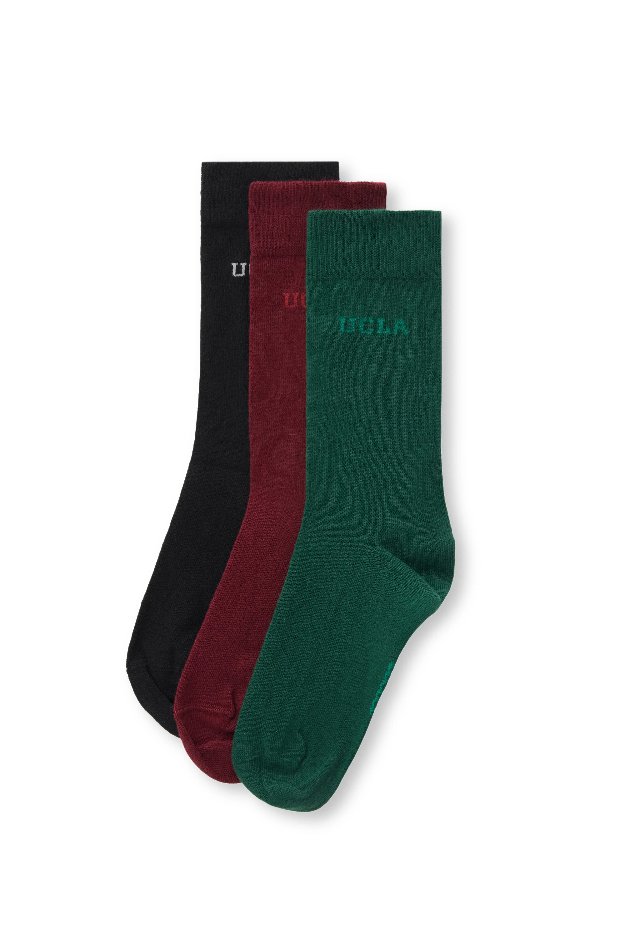 SILVIUS 3'LÜ Siyah Bordo Yeşil Uzun jakarlı Standard Fit Unisex Çorap